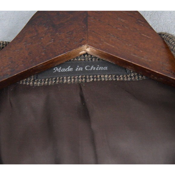 Lauren Ralph Lauren Blazer Men's 44L(R) Beige Check Sport Coat Jacket - Picture 6 of 12